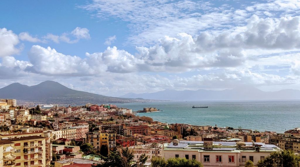 A view of the city of Naples, Italy