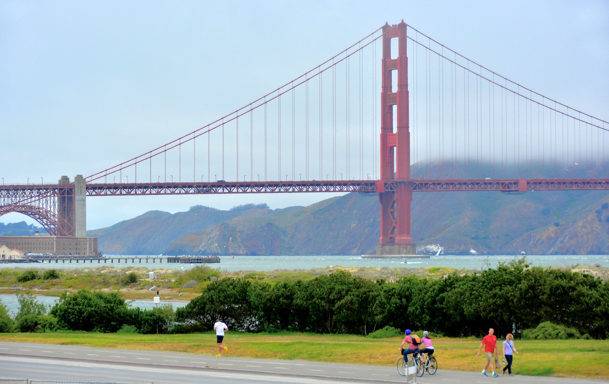 Crissy beach views of San Francisco