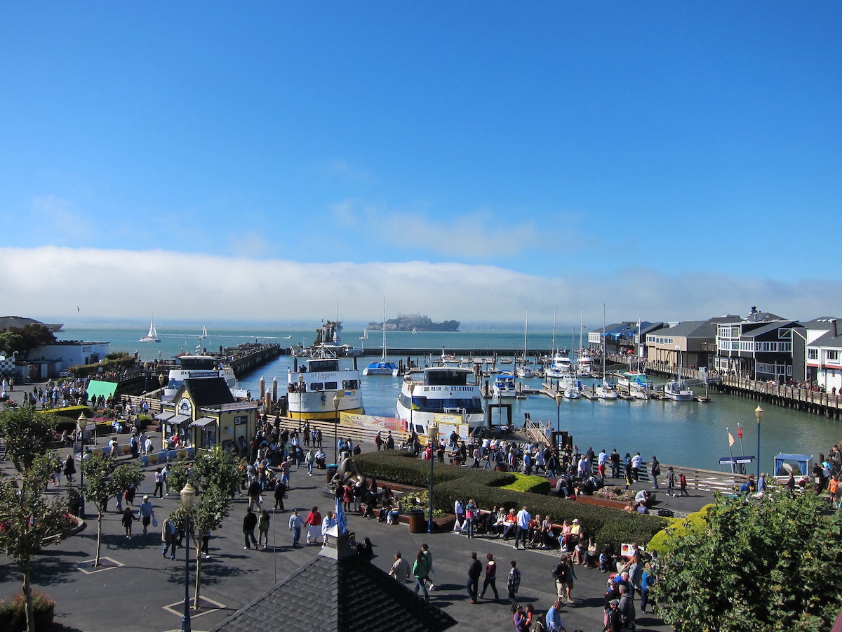 Alcatraz island and Fisherman's Wharf