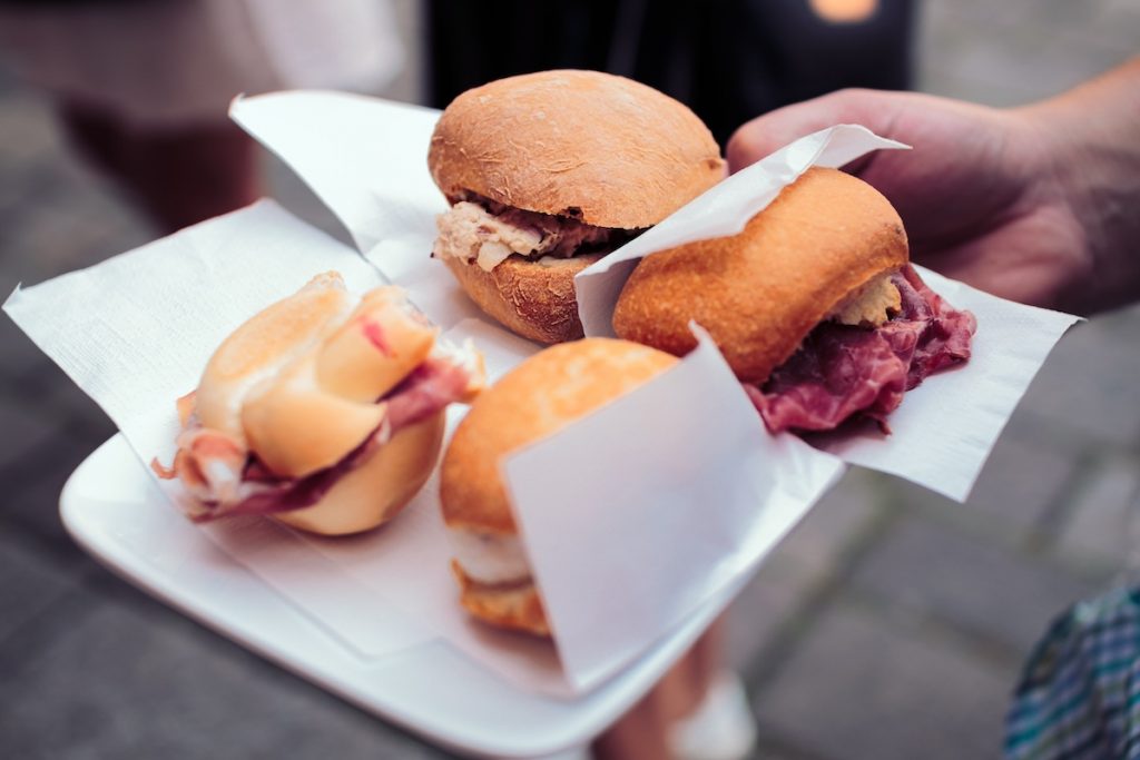 Sandwiches in Venice.