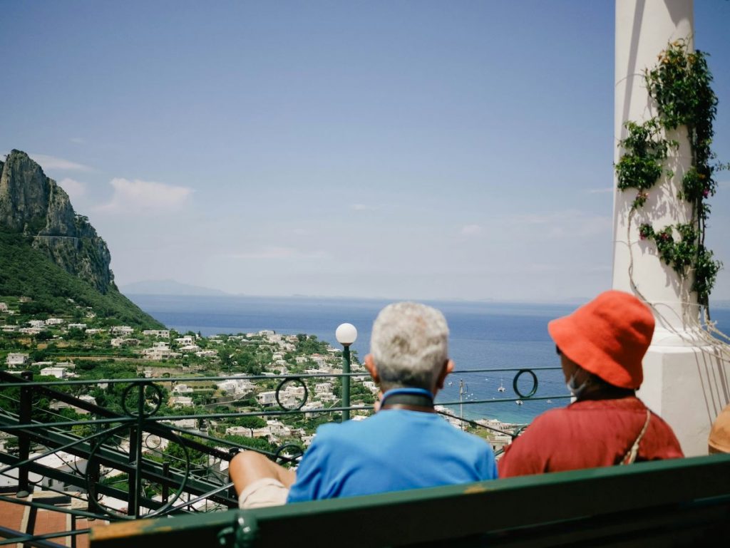 View point in Capri from a hiking route.