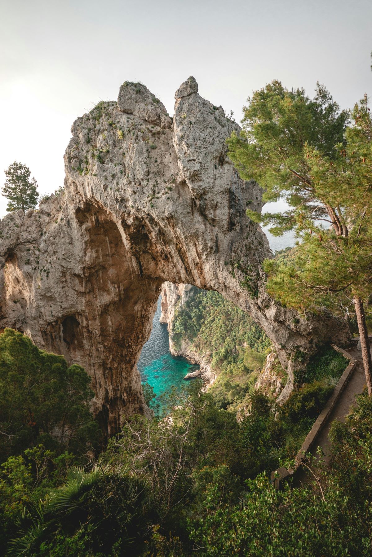 View from Arco Naturale in Capri, Italy. 