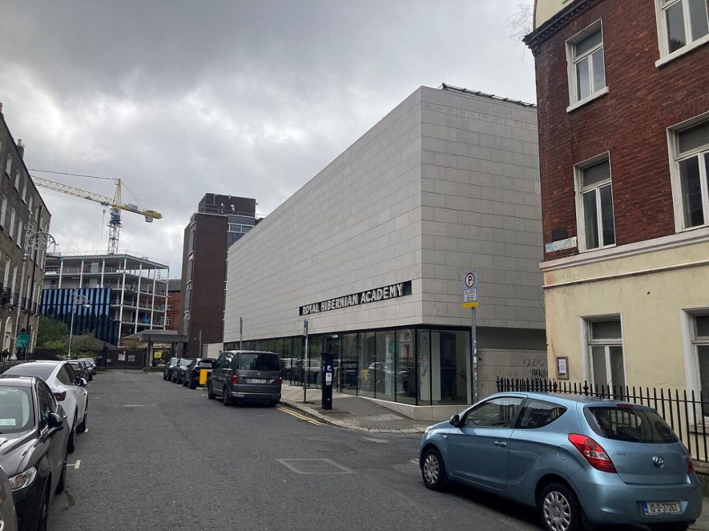 Street view of the Royal Hibernian Academy in Dublin. 