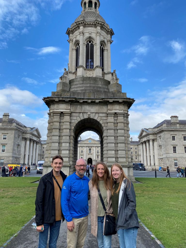 Amy H. and her family on a trip to Dublin with Take Walks Tours. 