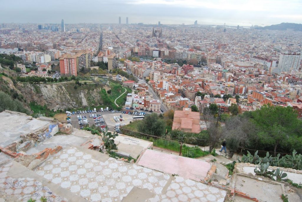 Views of the sprawling city from Turó de la Rovira. 