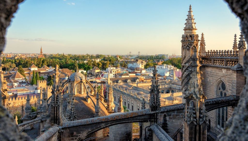 Views from the Seville cathedral. 