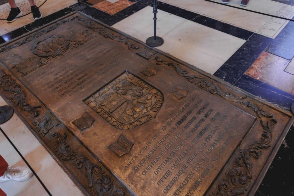 Tomb of Fernando Colon at the Seville Cathedral. 