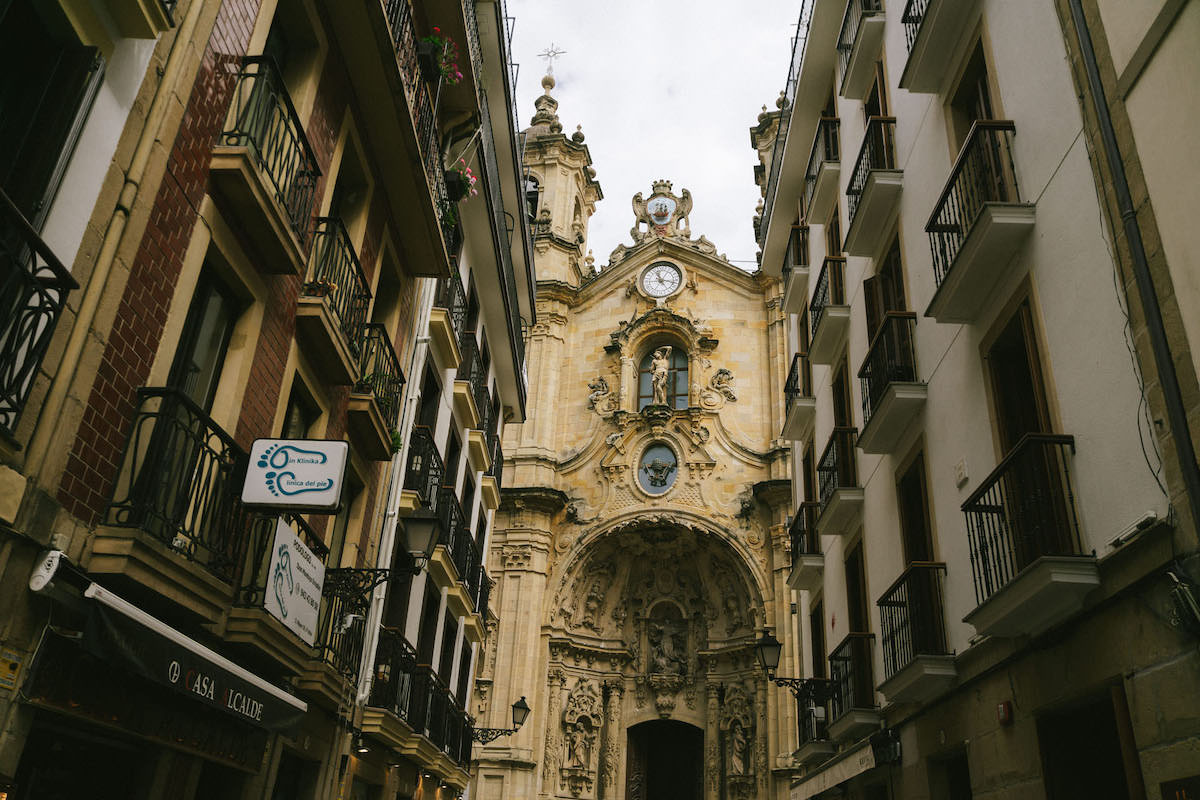 Church in the center of San Sebastian