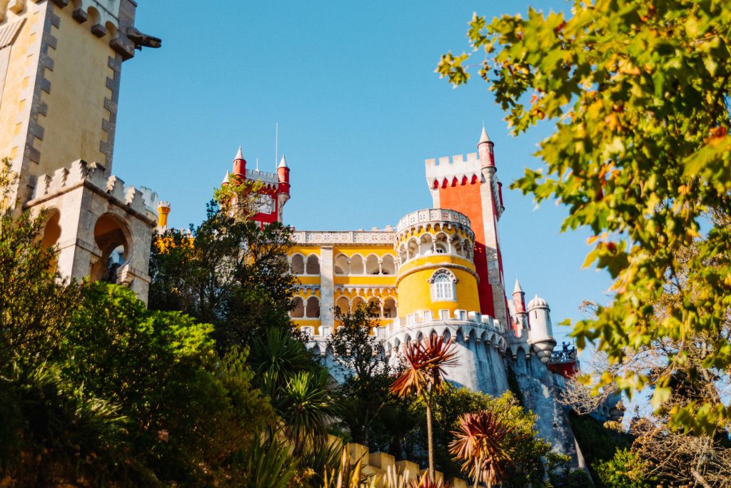 Views of Pena Palace in Sintra.