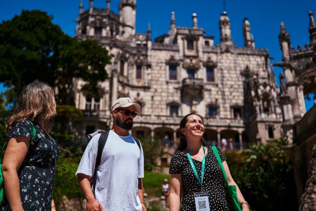 People standing outside of Quinta da Regaleira.