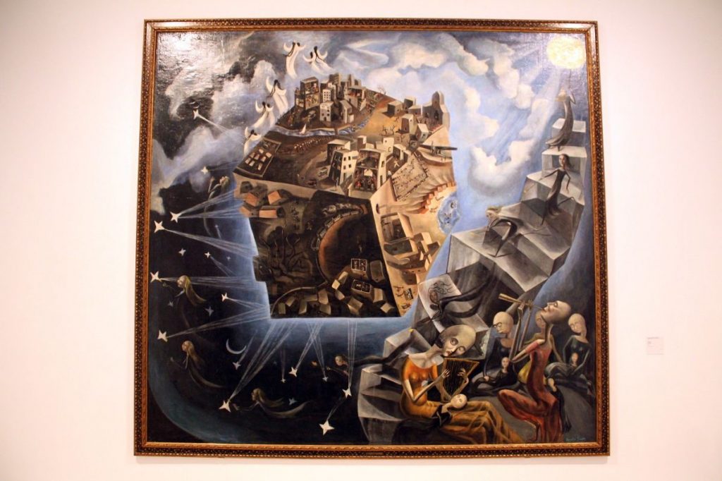 Painting of “Un Mundo” (The World”) by Angeles Santos at the Reina Sofia. 