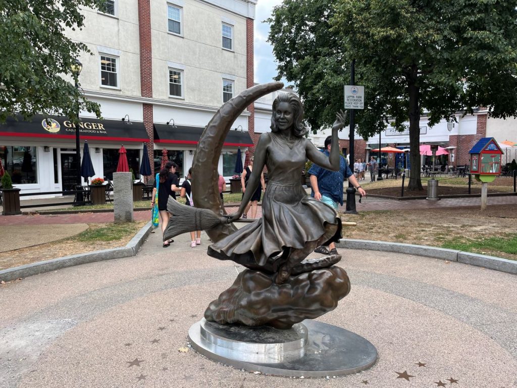 A statue of Elizabeth Montgomery from “Bewitched" in Salem. 