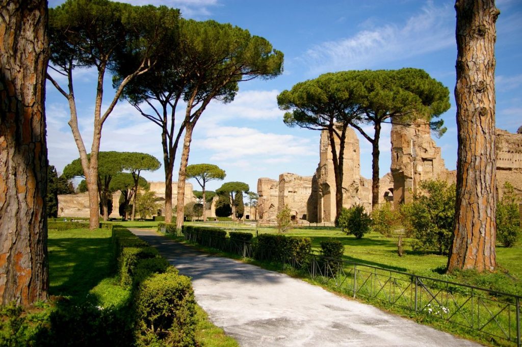 Baths of Caracalla on a sunny day. 