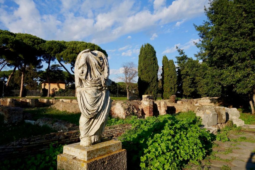 A statue at Ostia Antica, Italy.